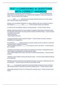 TEST 2-CAREGIVING 94 QUESTIONS WITH CORRECT ANSWERS