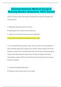 &lbrack;Gastrointestinal&rsqb; Medical-Surgical Nursing Review Questions 100&percnt; Solved
