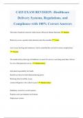 C425 EXAM REVISION -Healthcare Delivery Systems&comma; Regulations&comma; and Compliance with 100&percnt; Correct Answers