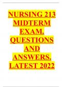 Nur 213 Midterm Exam   