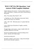 WGU C207 OA| 501 Questions | And Answers With Complete Solutions