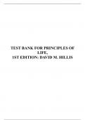 TEST BANK FOR PRINCIPLES OF LIFE, 1ST EDITION: DAVID M. HILLIS