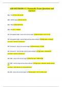 AIR METHODS CC Paramedic Exam Questions and Answers