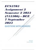 ECS3703 Assignment 2 Semester 2 2023 (753306) - DUE 7 September 2023