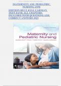 MATERNITY AND  PEDIATRIC NURSING 4TH  EDITION RICCI KYLE CARMAN TEST BANK ALL CHAPTERS INCLUDED WITH QUESTIONS AND CORRECT ANSWERS 2023