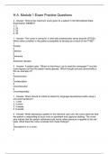 H&period;A&period; Module 1 Exam Practice Questions