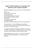 Agile Certified Practitioner Terminology&vert; 370 Questions&vert; With Complete Solutions