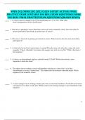 NURS 202&sol;NURS 202 2023&sol;2024 LATEST ACTUAL FINAL  PRACTICE EXAM CONTAINS 100 REAL EXAM QUESTIONS&vert; NURS  202 REAL FINAL PRACTICE EXAM QUESTIONS &lpar;BRAND NEW&excl;&excl;&rpar;