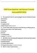 GISP Exam Questions and Answers 2023-2024 with complete solution