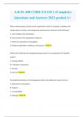A.R.M. 400 CORE EXAM 1 (Complete) Questions and Answers 2023 graded A+