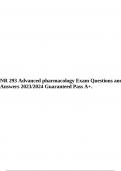NR 293 Advanced pharmacology Exam Questions and Answers 2023/2024 Guaranteed Pass A+.