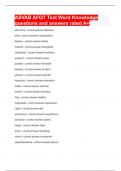 ASVAB AFQT Test Word Knowledge questions and answers rated A&plus;