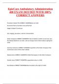 EpicCare Ambulatory Administration 400 EXAM 2022&sol;2023 WITH 100&percnt; CORRECT ANSWERS