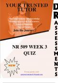 NR 509 WEEK 3 QUIZ QUESTIONS AND ANSWERS BY DR. A 