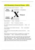 ACS Chemistry General Exam &ndash; Q&A