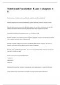 Nutritional Foundations Exam 1 questions 2023 with correct answers&colon; chapters 1-8