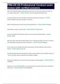 PMK-EE E6 Professional Conduct exam review with verified answers 