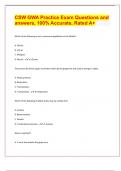 CSW GWA Practice Exam Questions and answers, 100% Accurate, Rated A+