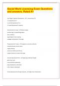 Social Work Licensing Exam Questions and answers&period; Rated A&plus;