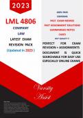 LML4806 "2023" This is the Latest EXAM PACK - Memos/assignments/Notes/Cases