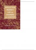 Intellectual property law for engineers and scientists