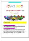 ICA1501 ASSIGNMENT 4 2023