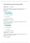 NSG 6440 Final Exam Practice Q&A.
