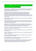 Chapter 1- Security Principles Questions and Answers 2023&sol;2024
