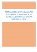 Test Bank for Systems Analysis and Design, 7th Edition Roberta M. Roth All chapters 2023