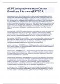 AZ PT jurisprudence exam Correct Questions & Answers&lpar;RATED A&rpar;