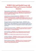 WEBCE Life And Health Exam &lpar;281  Questions&rpar; With 100&percnt; Correct Verified Answers 