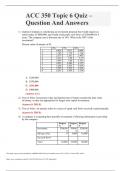 ACC 350 Topic 6 Quiz &ndash; Question And Answers