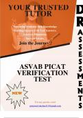 ASVAB PICAT VERIFICATION TEST QUESTIONS AND ANSWERS BY  DR&period; A 