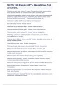 NDFS 100 Exam 3 BYU Questions And Answers&period;