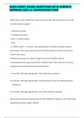 NURS HURST EXAM2 QUESTIONS WITH CORRECT ANSWERS 2023 A&plus; GUARANTEED PASS
