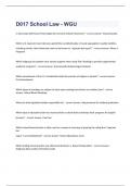D017 School Law - WGU 2023 with 100&percnt; correct answers