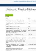 Ultrasound Physics-Edelman's Exam Review 2023 with complete solution
