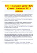 RRT Tmc Exam With 100% Correct Answers 2023 update
