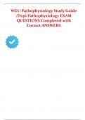 WGU Pathophysiology Study Guide &sol;D236 Pathophysiology EXAM QUESTIONS Completed with Correct ANSWERS 
