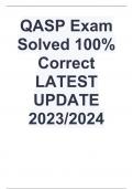 QASP Exam Solved 100% Correct LATEST UPDATE 2023/2024