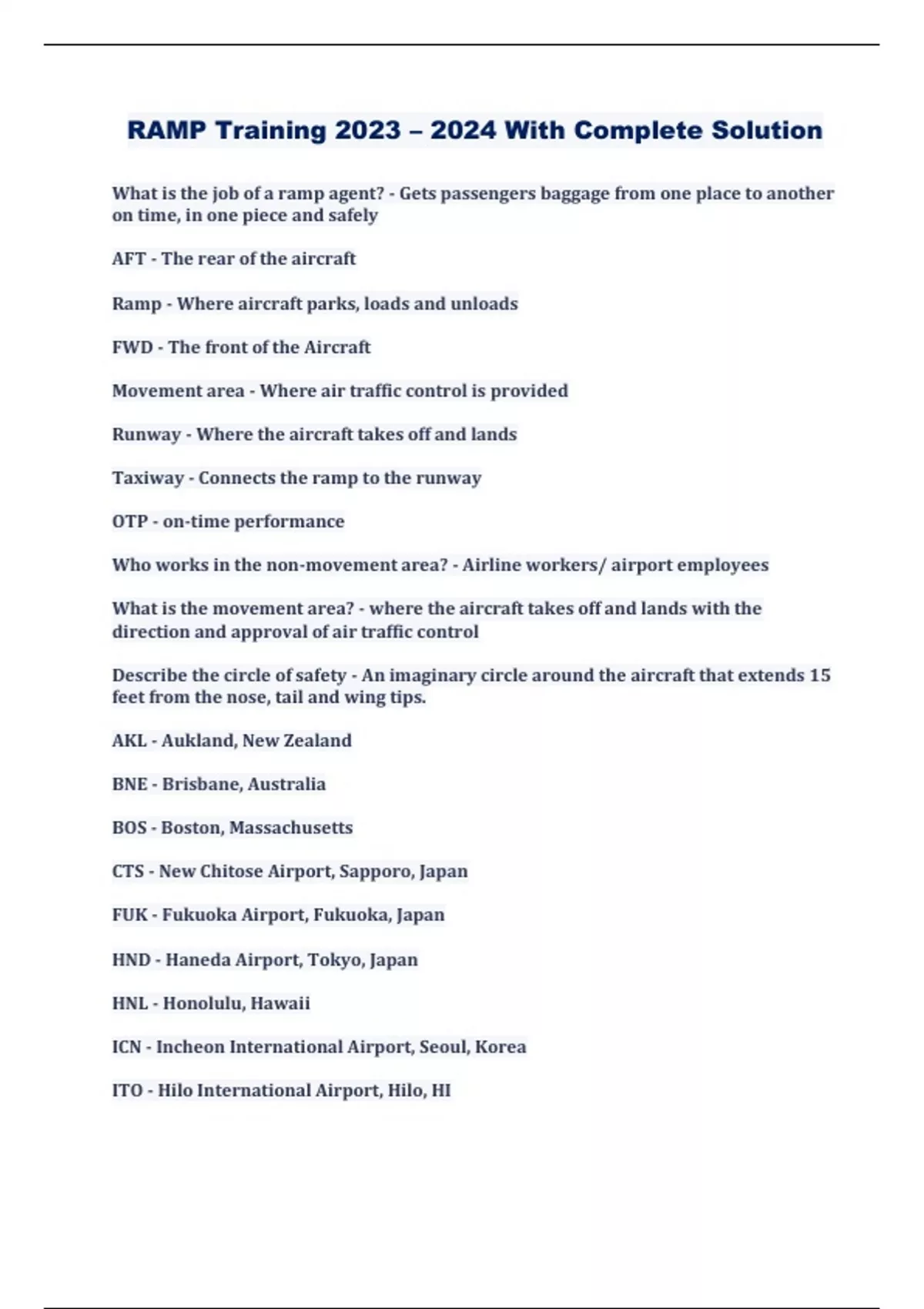 RAMP Training 2023 2024 With Complete Solution RAMP Stuvia US