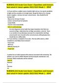 NURSING 633 Acute Care Exam 1 Questions and Answers best rated A&plus; latest update 2022&sol;2023 Week 1 &ndash; EENT