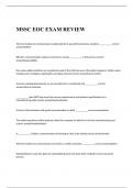 MSSC EOC EXAM REVIEW QUESTIONS WITH CORRECT ANSWERS