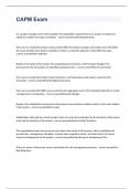CAPM EXAM 2023 WITH 100&percnt; CORRECT ANSWERS