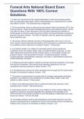 Funeral Arts National Board Exam Questions With 100&percnt; Correct Solutions&period;
