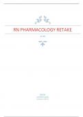 RN PHARMACOLOGY RETAKE  QUESTIONS and ANSWERS