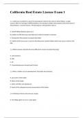 California Real Estate License Exam 1 questions 2023 with correct answers