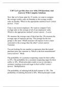 C207 Let's get this class over with&vert; 238 Questions&vert; And Answers&vert; With Complete Solutions