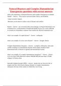 Natural Disasters and Complex Humanitarian Emergencies questions with correct answers