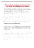 Natural Disasters and Complex Humanitarian Emergencies questions with correct answers